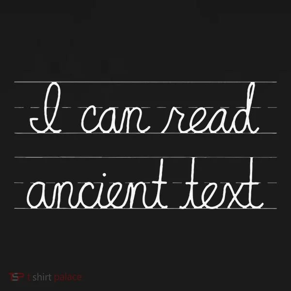 Handwriting I Can Read Ancient Text Funny Cursive Writing Gift Bucket Hat