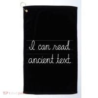 Handwriting I Can Read Ancient Text Funny Cursive Writing Gift Golf Towel thumb 0