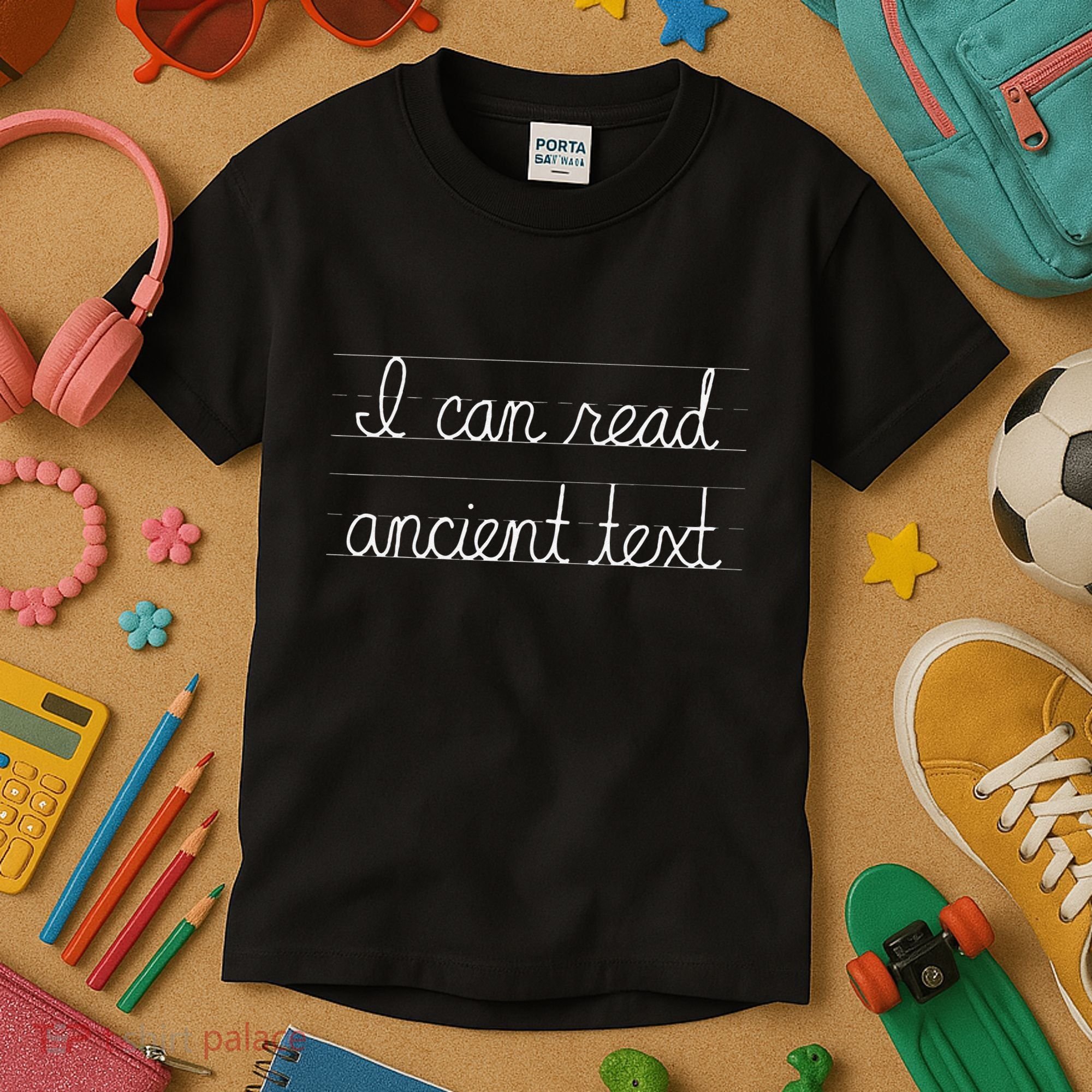 Handwriting I Can Read Ancient Text Funny Cursive Writing Gift Kids T-Shirt