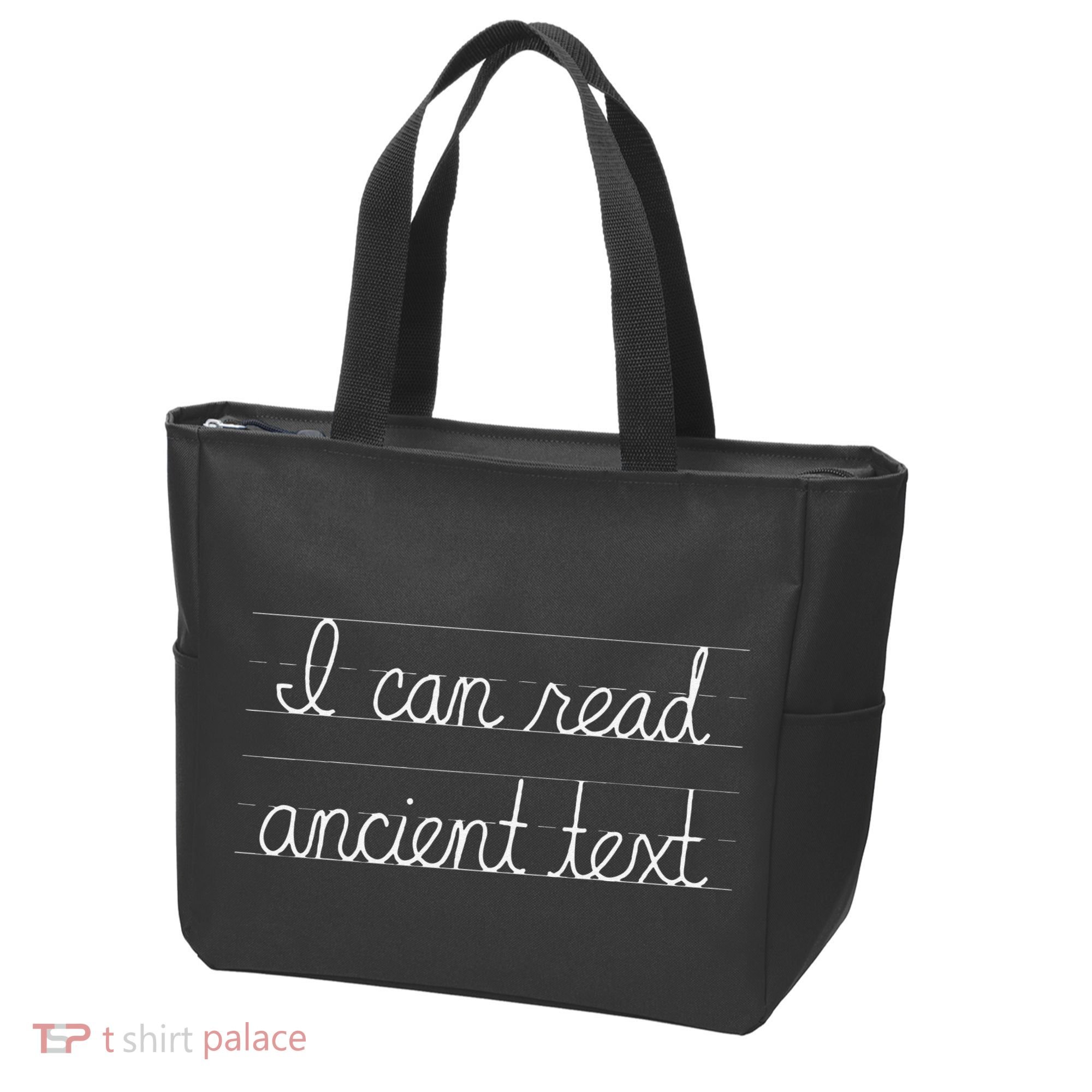 Handwriting I Can Read Ancient Text Funny Cursive Writing Gift Tote Bag