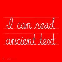 Handwriting I Can Read Ancient Text Funny Cursive Writing Gift Santa Hat thumb 1