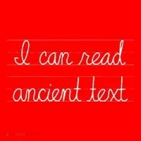 Handwriting I Can Read Ancient Text Funny Cursive Writing Gift Santa Hat thumb 1