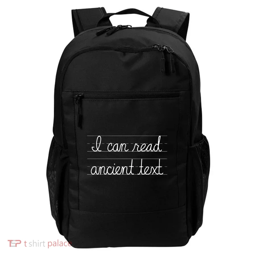 Handwriting I Can Read Ancient Text Funny Cursive Writing Backpack