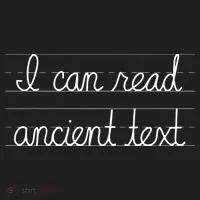 Handwriting I Can Read Ancient Text Funny Cursive Writing Beanie thumb 2