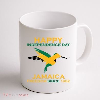 Happy Independence Day Jamaica Freedom Since 1962 Coffee Mug back