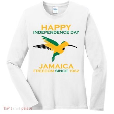 Happy Independence Day Jamaica Freedom Since 1962 Women's Long Sleeve Shirt