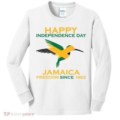 Happy Independence Day Jamaica Freedom Since 1962 Kids Long Sleeve Shirt