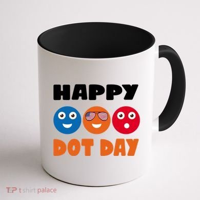 Happy International Dot Day Cute Colorful Dots Coffee Mug back