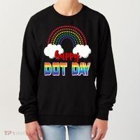 Happy International Dot Day Rainbow Clouds Women's Sweatshirt thumb 0