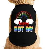 Happy International Dot Day Rainbow Clouds Doggie Tank thumb 0