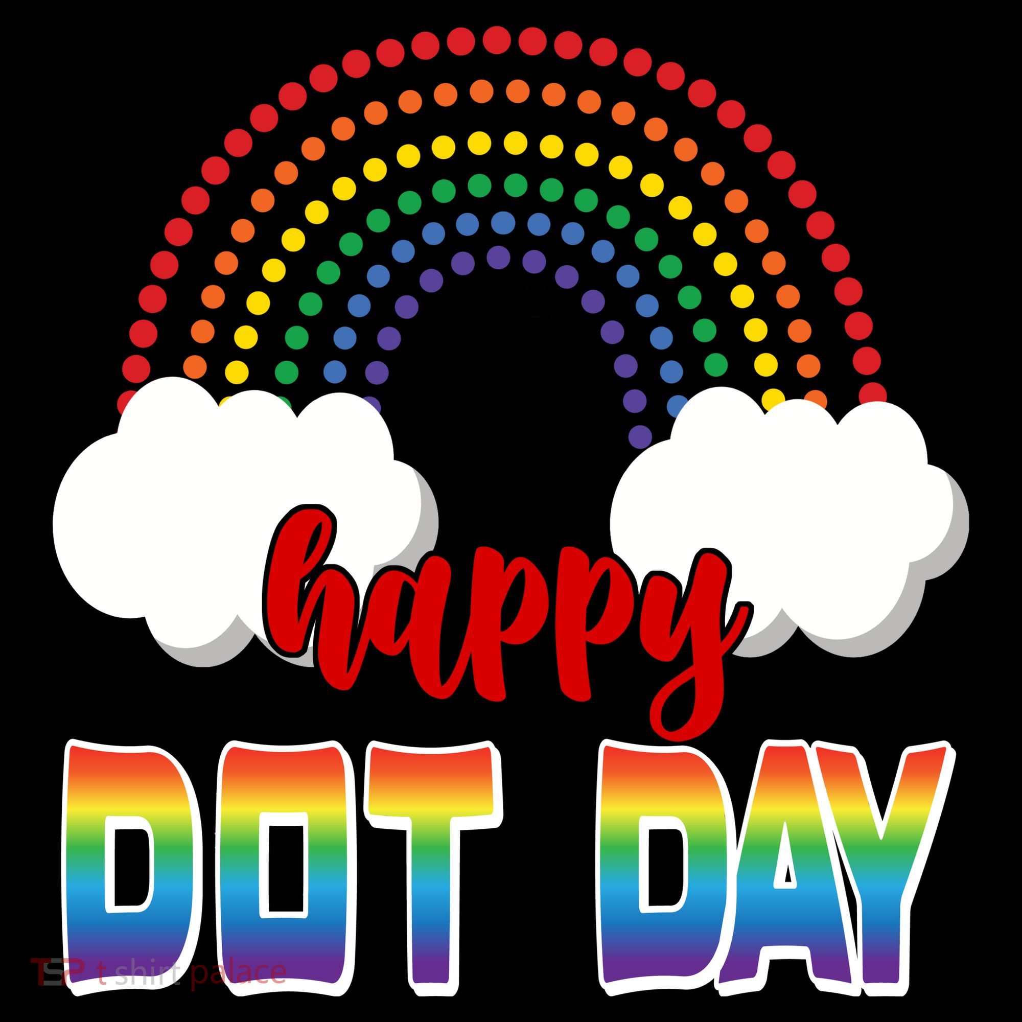 Happy International Dot Day Rainbow Clouds Bucket Hat