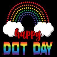 Happy International Dot Day Rainbow Clouds Coffee Mug thumb 5