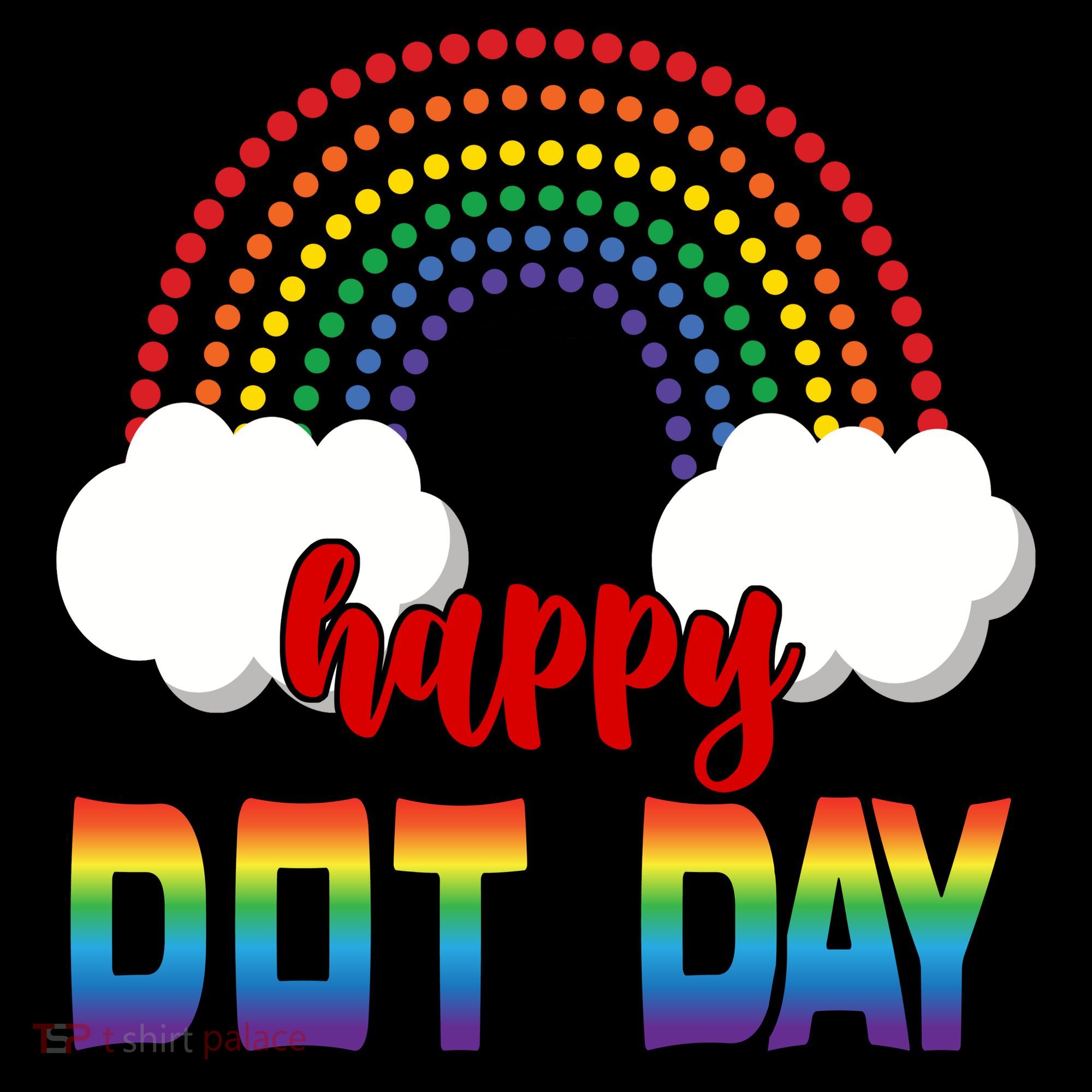 Happy International Dot Day Rainbow Clouds Coffee Mug