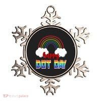 Happy International Dot Day Rainbow Clouds Ornament thumb 0