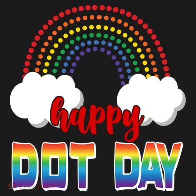 Happy International Dot Day Rainbow Clouds PosiCharge Competitor Tank