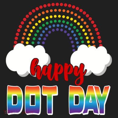 Happy International Dot Day Rainbow Clouds Sport-Tek Posi-UV Pro Polo
