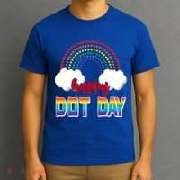 Happy International Dot Day Rainbow Clouds T-Shirt thumb 3