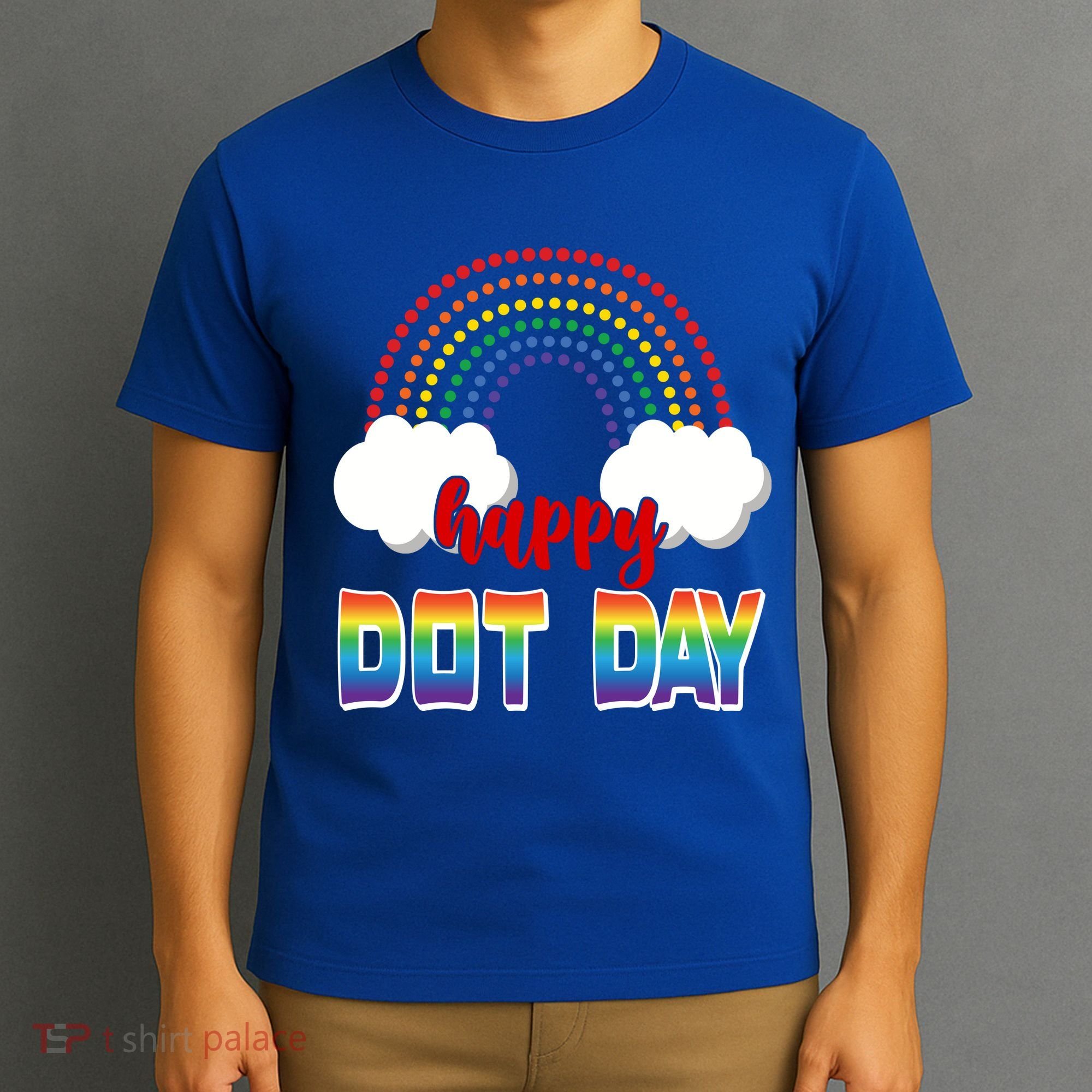 Happy International Dot Day Rainbow Clouds T-Shirt