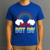 Happy International Dot Day Rainbow Clouds T-Shirt thumb 3