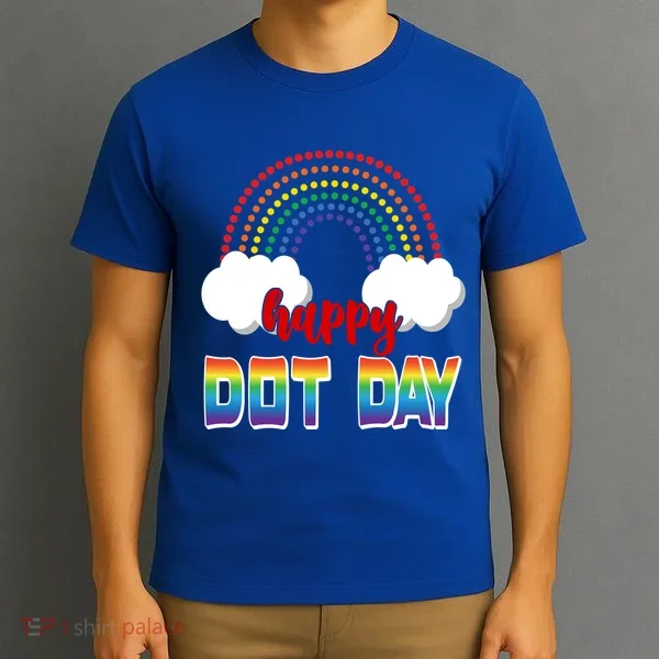 Happy International Dot Day Rainbow Clouds T-Shirt