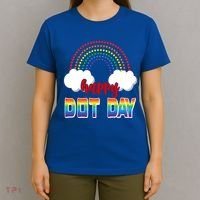 Happy International Dot Day Rainbow Clouds T-Shirt thumb 4