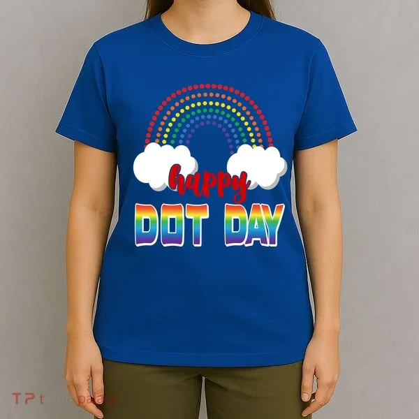 Happy International Dot Day Rainbow Clouds T-Shirt