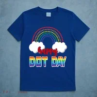 Happy International Dot Day Rainbow Clouds T-Shirt thumb 5