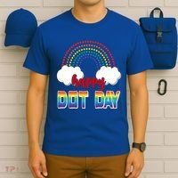 Happy International Dot Day Rainbow Clouds T-Shirt thumb 6