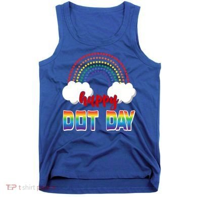 Happy International Dot Day Rainbow Clouds Tank Top