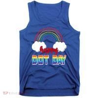 Happy International Dot Day Rainbow Clouds Tank Top thumb 0