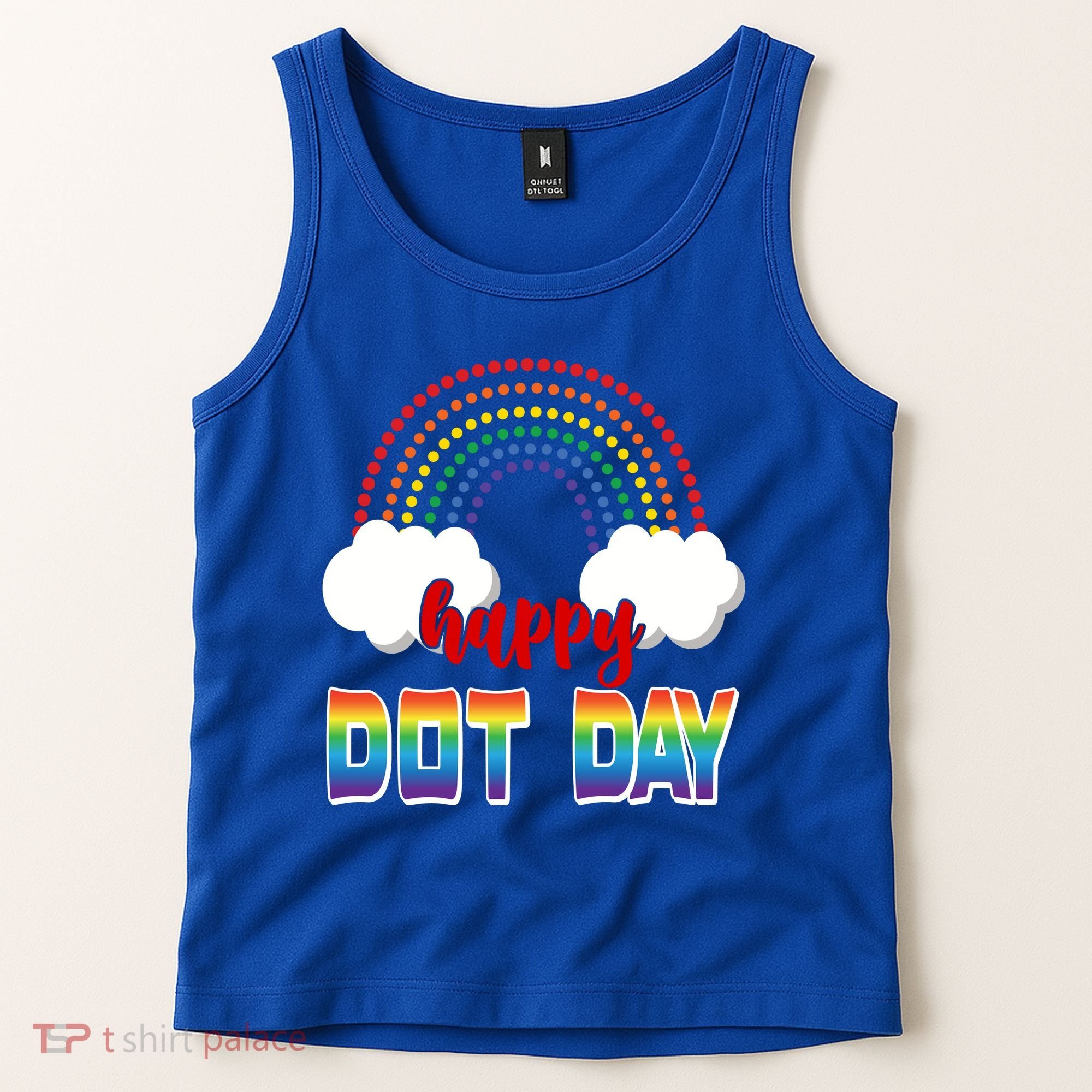 Happy International Dot Day Rainbow Clouds Tank Top