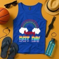 Happy International Dot Day Rainbow Clouds Tank Top thumb 4