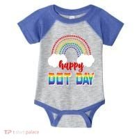 Happy International Dot Day Rainbow Clouds Infant Baby Jersey Bodysuit thumb 0