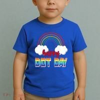 Happy International Dot Day Rainbow Clouds Toddler T-Shirt thumb 2