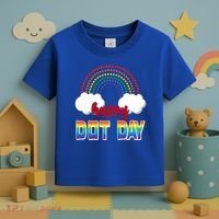 Happy International Dot Day Rainbow Clouds Toddler T-Shirt thumb 3