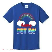 Happy International Dot Day Rainbow Clouds Kids T-Shirt thumb 0