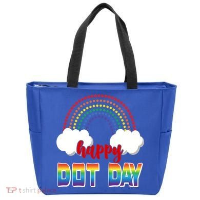 Happy International Dot Day Rainbow Clouds Tote Bag