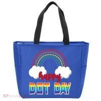 Happy International Dot Day Rainbow Clouds Tote Bag thumb 0