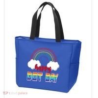 Happy International Dot Day Rainbow Clouds Tote Bag thumb 3