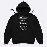 Hello In Different Languages Greetings Hoodie thumb 0