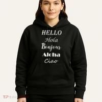 Hello In Different Languages Greetings Hoodie thumb 5