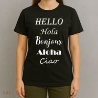 Hello In Different Languages Greetings T-Shirt thumb 4