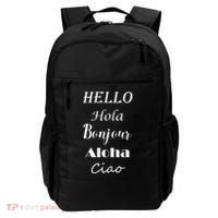 Hello In Different Languages Greetings Backpack thumb 0
