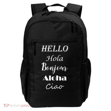 Hello In Different Languages Greetings Backpack
