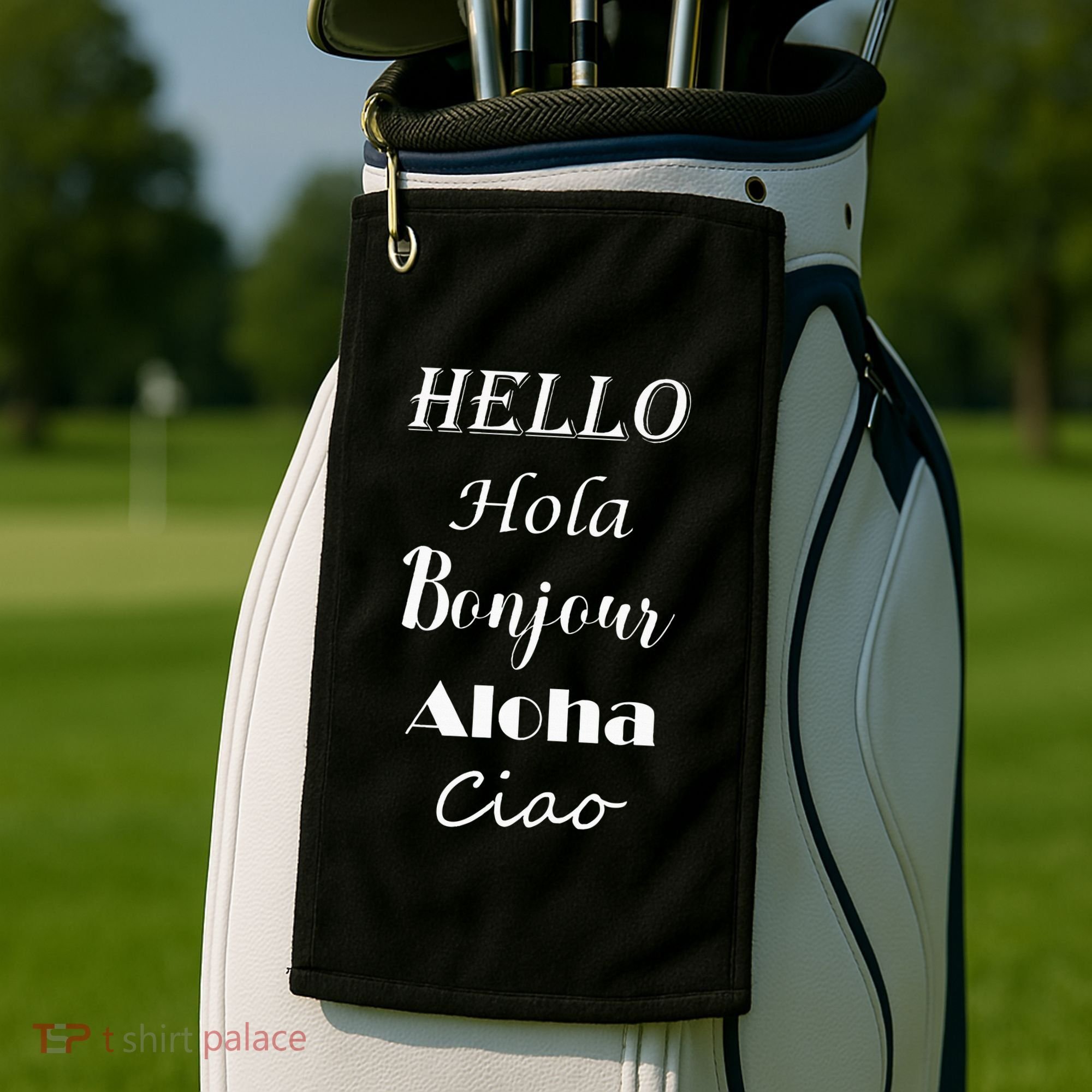 Hello In Different Languages Greetings Golf Towel
