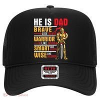 He Is Dad Brave Warrior Smart And Wise Father Daddy Papa Hat thumb 0