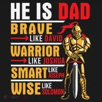 He Is Dad Brave Warrior Smart And Wise Father Daddy Papa Tank Top thumb 6