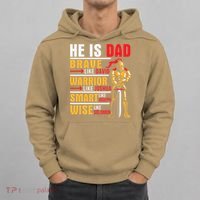 He Is Dad Brave Warrior Smart And Wise Father Daddy Papa Hoodie thumb 0