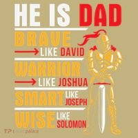 He Is Dad Brave Warrior Smart And Wise Father Daddy Papa Hoodie thumb 2
