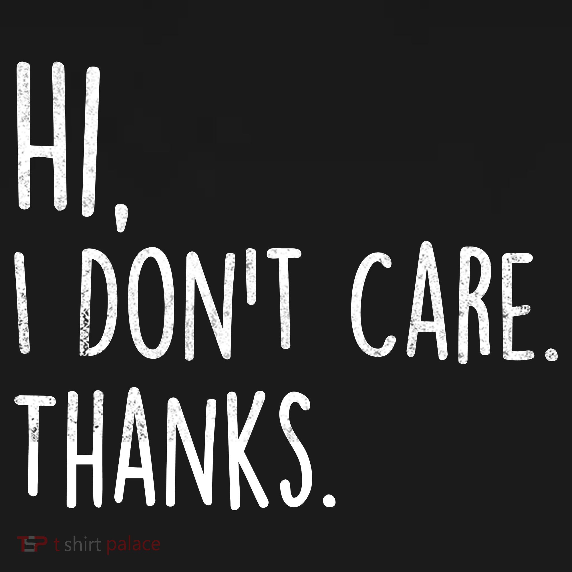 Hi, I Don't Care. Thanks Funny Sarcastic Humor Tee Women's Hoodie